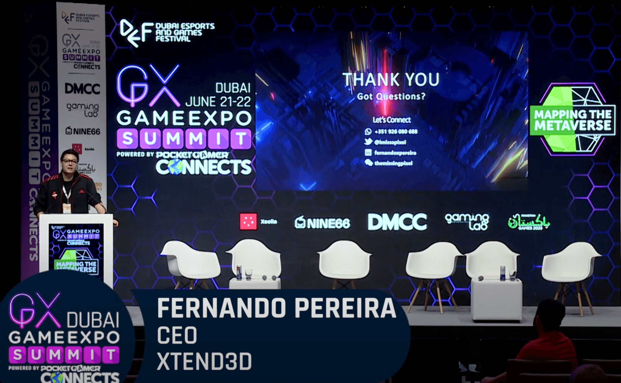 Fernando Pereira speaking at the Dubai GameExpo Summit